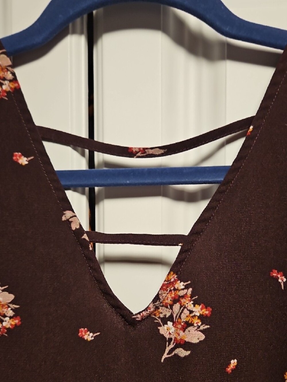 Maurices Maroon Mini Dress with Pink Floral Print - Picture 3 of 5